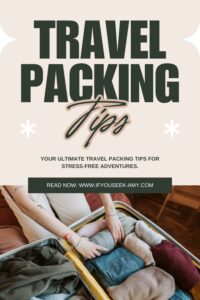 Flat lay of a suitcase being packed with neatly folded clothes using compression packing cubes.